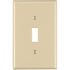 Leviton 1-Gang Ivory Toggle Plastic Midway/Midsize Wall Plate (1-Pack) 80501-I
