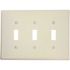 Leviton 3-Gang Ivory Toggle Plastic Midway/Midsize Wall Plate (1-Pack) 80511-I
