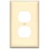Leviton 1-Gang White Duplex Outlet/Receptacle Plastic Midway/Midsize Wall Plate (1-Pack) 80503-W