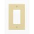 Leviton 1-Gang Ivory Decora/Rocker Plastic Midway/Midsize Wall Plate (1-Pack) 80601-I