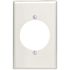 Leviton 1-Gang White 2.15 in. Single Outlet/Receptacle Plastic Standard Wall Plate (1-Pack) 80528-W