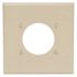 Leviton 2-Gang Ivory 2.15 in. Single Outlet/Receptacle Plastic Standard Wall Plate (1-Pack) 80526-I