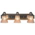 Monument 24 in. Decorative Vanity in Fixture Brushed Nickel Uses Three 60-Watt Incandescent Medium Base Lamps