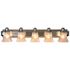 Monument 36 in. Decorative Vanity in Fixture Brushed Nickel Uses Five 60-Watt Incandescent Medium Base Lamps