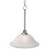 Monument 1-Light Brushed Nickel Pendant with Frosted Glass