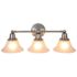 Monument 24-1/4 in. 3-Light Vanity in Fixture Brushed Nickel Uses 60-Watt Incandescent Medium Base Lamps