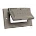 BELL N3R Gray 1-Gang Horizontal GFCI  Device Mount Wall Outlet Cover Plate for Outdoor Electrical Box
