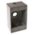 BELL N3R Aluminum Gray 1-Gang Weatherproof Outdoor Electrical Box, 3 Outlets at 3/4-in., With 2 Closure Plugs