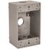 BELL N3R Aluminum Gray 1-Gang Weatherproof Outdoor Electrical Box, 4 Outlets at 1/2-in., With 2 Closure Plugs