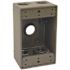 BELL N3R Aluminum Gray 1-Gang Weatherproof Electrical Box, Five Outlets at 1/2 in., with 2 Closure Plugs