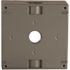 BELL N3R Aluminum Gray 2-Gang Weatherproof Outdoor Electrical Box, 3 Outlets at 1/2-in., With 2 Closure Plugs