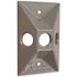 BELL N3R Gray Rectangular Cluster Cover, Three 1/2" Outlet  for Outdoor Electrical Box