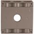 BELL N3R 3/4-in. Aluminum Gray 2-Gang Weatherproof Outdoor Electrical Box, 7 Outlets with 2 Closure Plugs