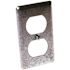 RACO 4 in. H x 2 in. W Steel Metallic 1-Gang Handy Box Cover for Duplex Receptacle, 1-Pack