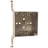 RACO 4 in. Square Box Welded 1-1/2 in. Deep with NMSC Clamps Three 1/2 in. KO's and One TKO, FS Bracket Flush