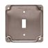RACO 4 in. W Steel Metallic 2-Gang Exposed Work Square Cover for 1 Toggle Switch, 1-Pack