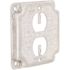 RACO 4 in. W Steel Metallic 1-Gang Exposed Work Square Cover for 1 Duplex Outlet, 1-Pack