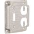 RACO 4 in. W Steel Metallic 2-Gang Exposed Work Square Cover for 1 Toggle Switch and 1 Duplex Outlet, 1-Pack