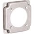 RACO 4 in. W Steel Metallic 1-Gang Exposed Work Square Cover for 2.625 in. dia. 30-60A Round Receptacle, 1-Pack