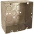 RACO 4-11/16 in. Square Box Welded 2-1/8 in. Deep with One 1/2 in., Four 3/4 in., Four 1 in. KO's and 3 TKO's Raised