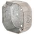 RACO 4 in. W x 1-1/2 in. D Steel Metallic Drawn Octagon Box with Four 1/2 in. and Four 3/4 in. KO's, Raised Ground, 1-Pack