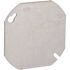 RACO 4 in. W Steel Metallic Flat Blank Octagon Cover, 1-Pack