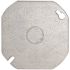 RACO 4 in. W Steel Metallic Flat Blank Octagon Cover with 1/2 in. KO in Center, 1-Pack