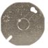 RACO 3-1/2 in. W Steel Metallic Round Cover with 1/2 in. KO in Center, 1-pack