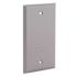 BELL N3R Blank Aluminum Gray 1-Gang Weatherproof Wall Outlet Cover Plate for Outdoor Electrical Box
