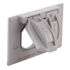 BELL N3R Aluminum Gray 1-Gang Weatherproof Duplex Outlet Cover Plate for Outdoor Outlet, 2 Self-Closing Lids