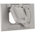 BELL N3R Aluminum Gray 1-Gang Weatherproof Duplex Outlet Cover Plate for Outdoor Outlet, 2 Self-Closing Lids