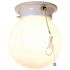 Royal Cove Globe 6 in. Ceiling in Fixture with Pull Chain White Uses One 60-Watt Incandescent Medium Base Lamp