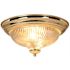 Monument 12-3/4 in. Surface Mount Ceiling in Fixture Polished Brass Uses Two 75-Watt Incandescent Medium Base Lamps