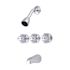 Central Brass 3-Handle 1-Spray Tub and Shower Faucet in Polished Chrome (Valve Included)