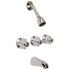 Central Brass 3-Handle 1-Spray Tub and Shower Faucet in Polished Chrome (Valve Included)