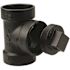 NIBCO 1-1/2 in. ABS DWV Hub x Hub x Cleanout with Plug Test Tee