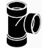 NIBCO 1-1/2 in. ABS DWV All Hub Sanitary Tee