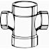 NIBCO 2 in. ABS DWV All Hub Double Sanitary Tee