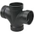 NIBCO 3 in. ABS DWV Double Sanitary Hub Tee