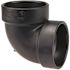 NIBCO 3 in. ABS DWV 90-Degree Hub x Hub Vent Elbow