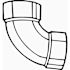 NIBCO 1-1/2 in. ABS DWV 90-Degree Hub x Hub Elbow