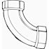 NIBCO 1-1/2 in. ABS DWV 90-Degree Hub x Hub Long-Turn Elbow