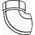 NIBCO 1-1/2 in. ABS DWV 90-Degree Spigot x Hub Street Elbow