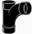 NIBCO 1-1/2 in. ABS DWV All Hub Long-Radius Sanitary Tee