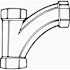 NIBCO 1-1/2 in. ABS DWV All Hub Long-Radius Sanitary Tee