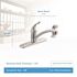 MOEN Chateau Single-Handle Fixed Kitchen Faucet with Side Sprayer in Chrome