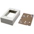 Wiremold 500/700 Series Metal Raceway 1-3/8 in. Deep 1-Gang Electrical Switch/Receptacle Box with Off-Center KOs, Ivory