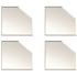 MirrEdge 3 in. x 3 in. Acrylic Mirror Corner Plates (4-Pack)