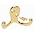 Anvil Mark Wall Mounted Robe Hook in Brass