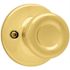 Kwikset Tylo Polished Brass Dummy Door Knob Featuring Microban Antimicrobial Technology